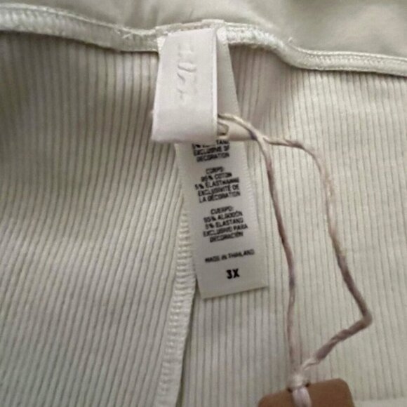 Skims‎ 3X Cotton Ribbed Sleep Shorts Bone Relaxed Fit NWT - Picture 4 of 7